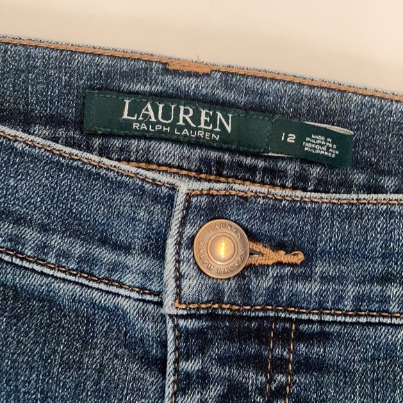 Lauren Ralph Lauren Sz 12 Straight Leg Blue Jeans - Picture 3 of 9